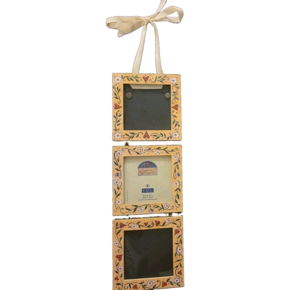 Burnes of Boston Frame Susan Winget Hanging Triple Photo 3.5 x 3.5 inch Whimsy